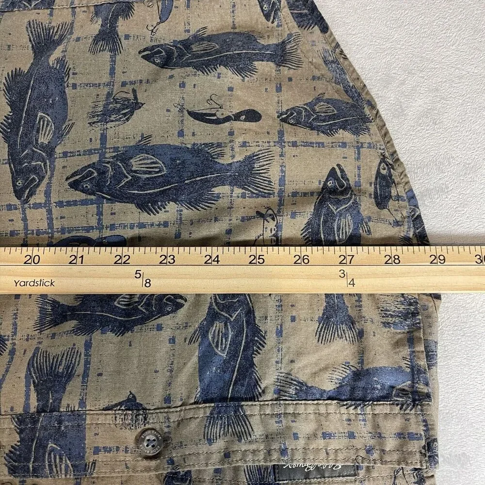 Eddie Bauer Shirt Men Medium Multi Fishing Button Down Classic Fit Outdoor‎ Camp